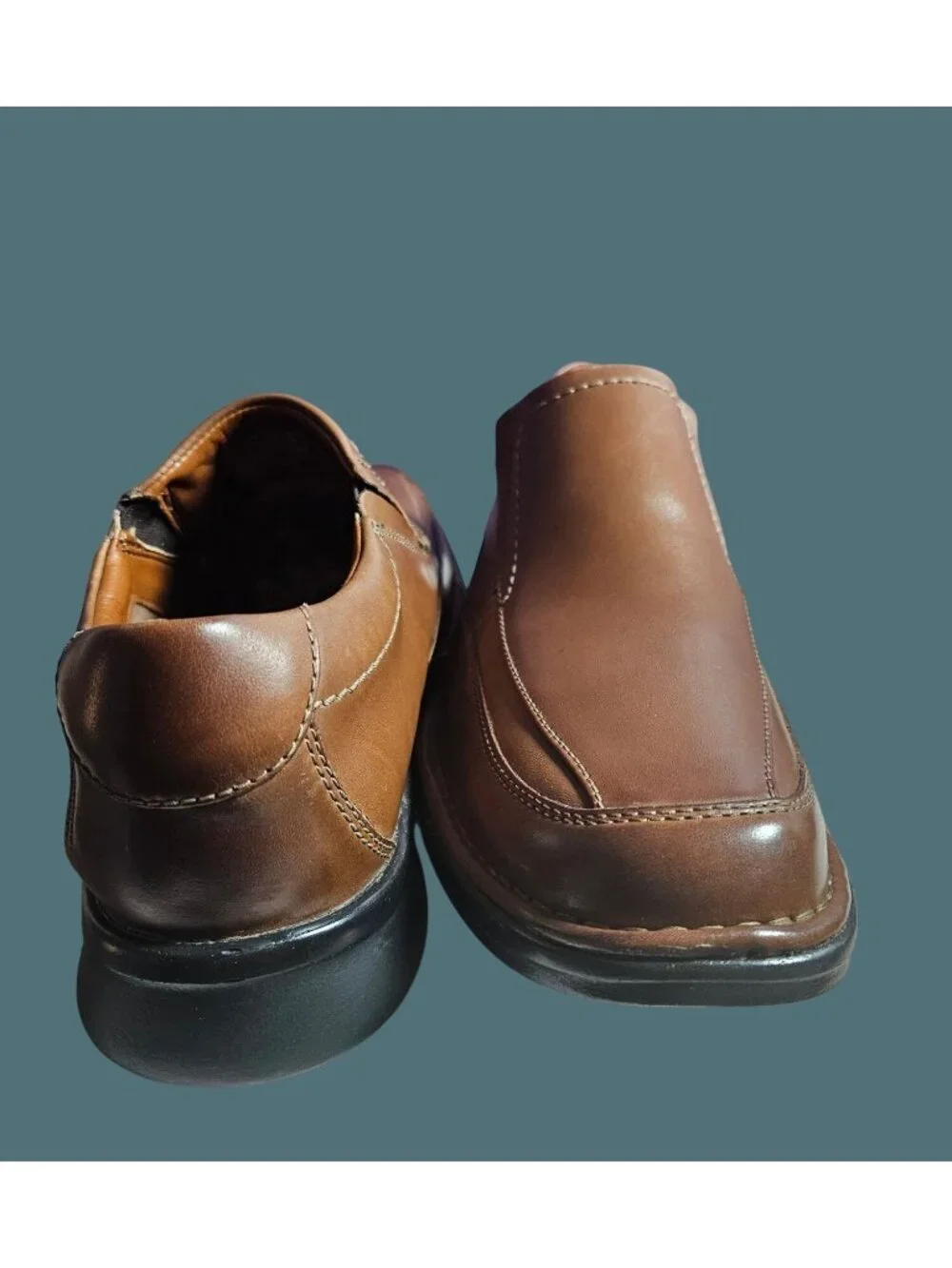 Clarks Collection Leather Kempton Free Slip On Loafers Men Size 11.5 Medium